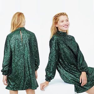 H&M Sequin Dark Green Dress
